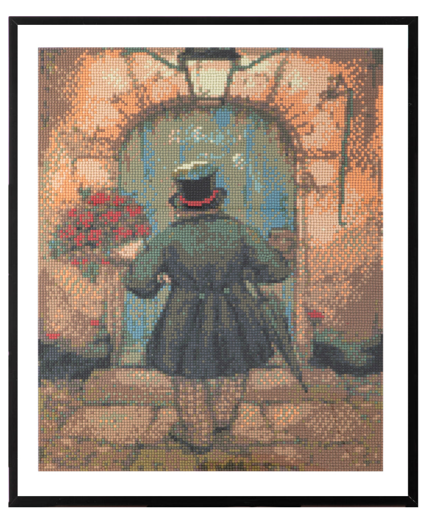 Grafix Diamantgemälde Anton Pieck Mann mit Rosen 40x50cm