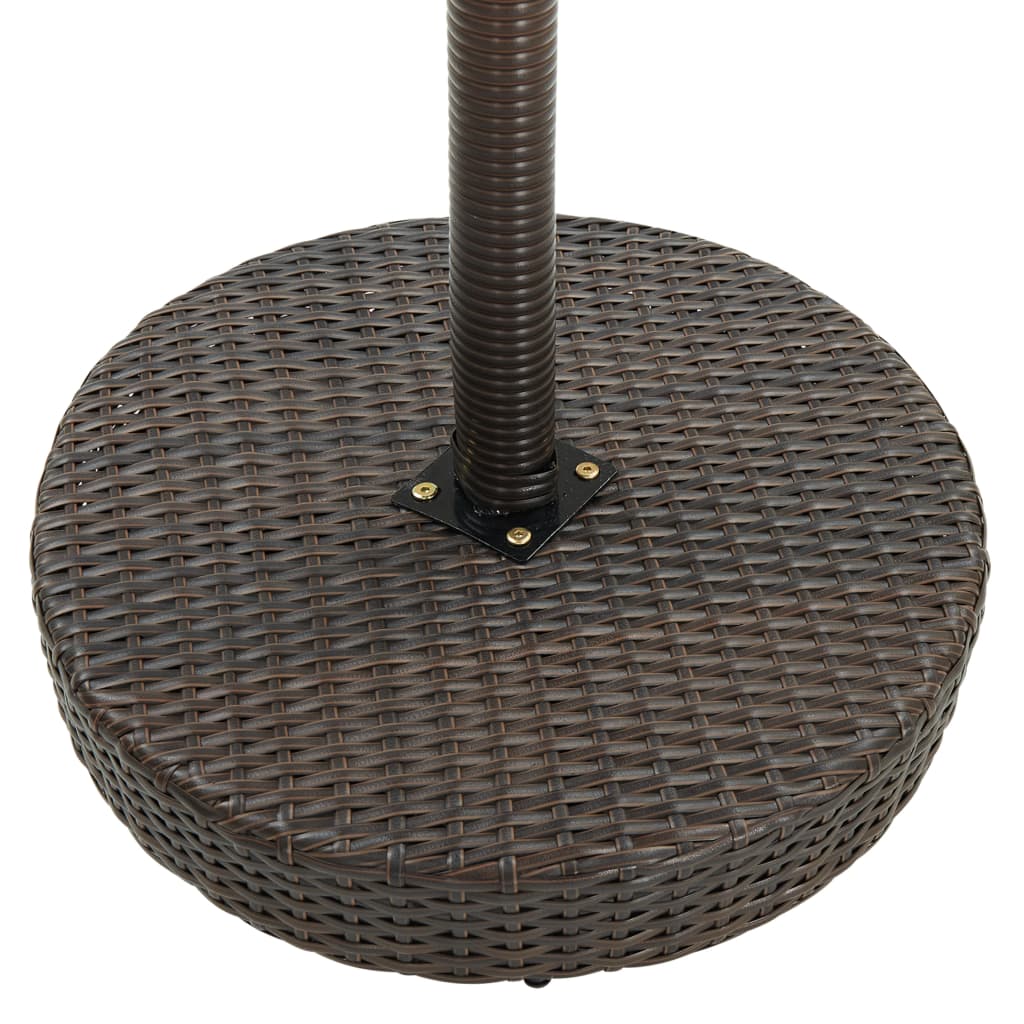 Vidaxl tuintafel 60,5x106 cm poly rattan bruin