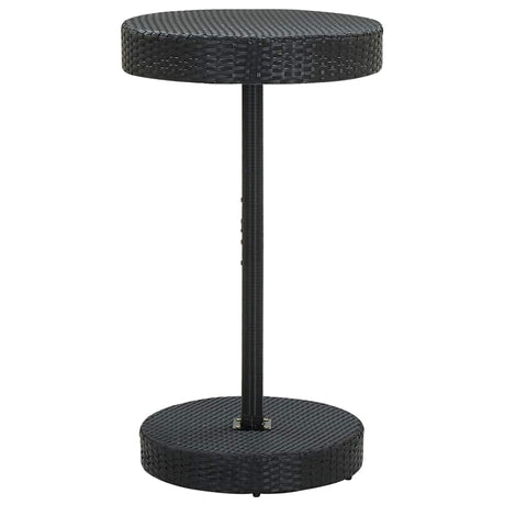 Vidaxl tuintafel 60,5x106 cm poly rattan zwart