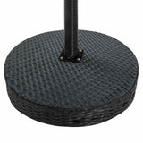 Vidaxl tuintafel 60,5x106 cm poly rattan zwart