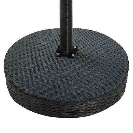 Vidaxl tuintafel 60,5x106 cm poly rattan zwart