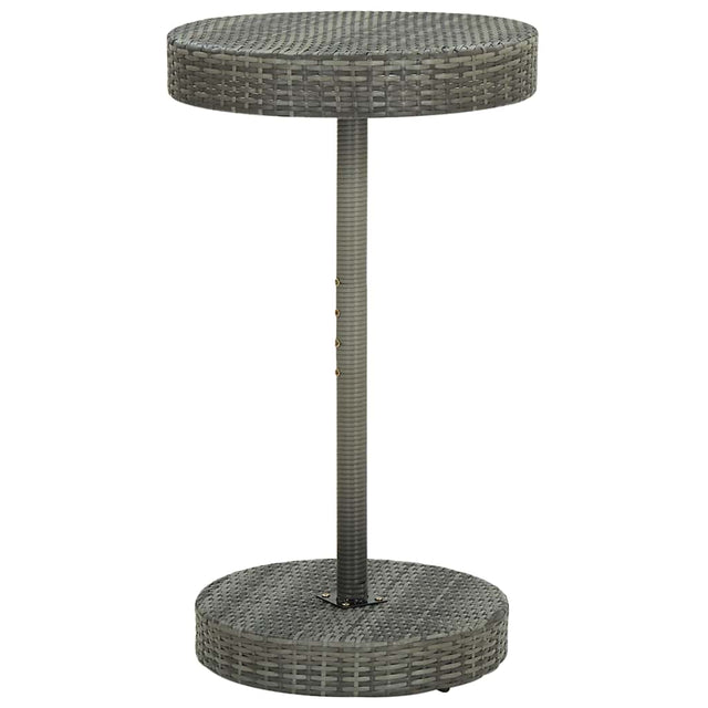 Vidaxl tuintafel 60,5x106 cm poly rattan grijs