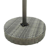 Vidaxl tuintafel 60,5x106 cm poly rattan grijs