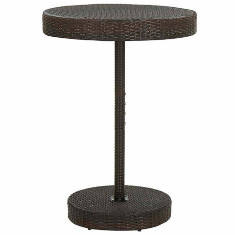 Vidaxl tuintafel 75,5x106 cm poly rattan bruin