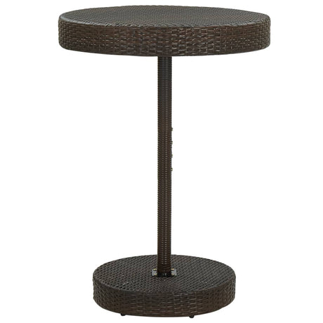 Vidaxl tuintafel 75,5x106 cm poly rattan bruin