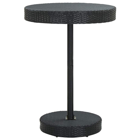 Vidaxl tuintafel 75,5x106 cm poly rattan zwart