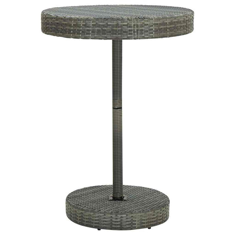 Vidaxl tuintafel 75,5x106 cm poly rattan grijs