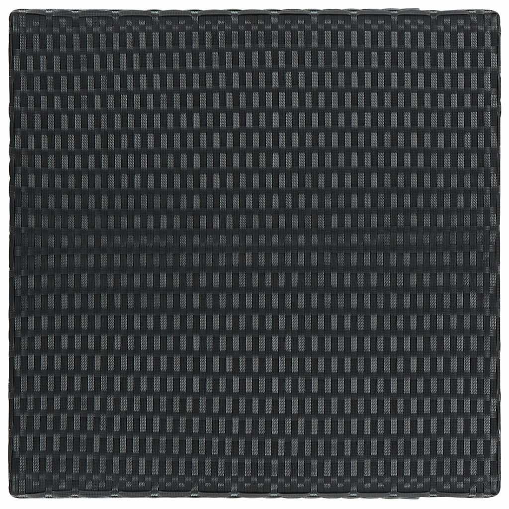 Vidaxl tuinbartafel 60,5x60,5x110,5 cm poly rattan zwart