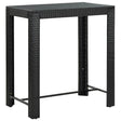 Vidaxl tuinbartafel 100x60,5x110,5 cm poly rattan zwart