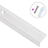 Vidaxl trapneuzen l-vormig 15 st 90 cm aluminium zilverkleurig