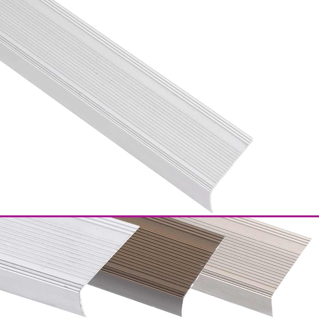 Vidaxl trapneuzen l-vormig 15 st 90 cm aluminium zilverkleurig