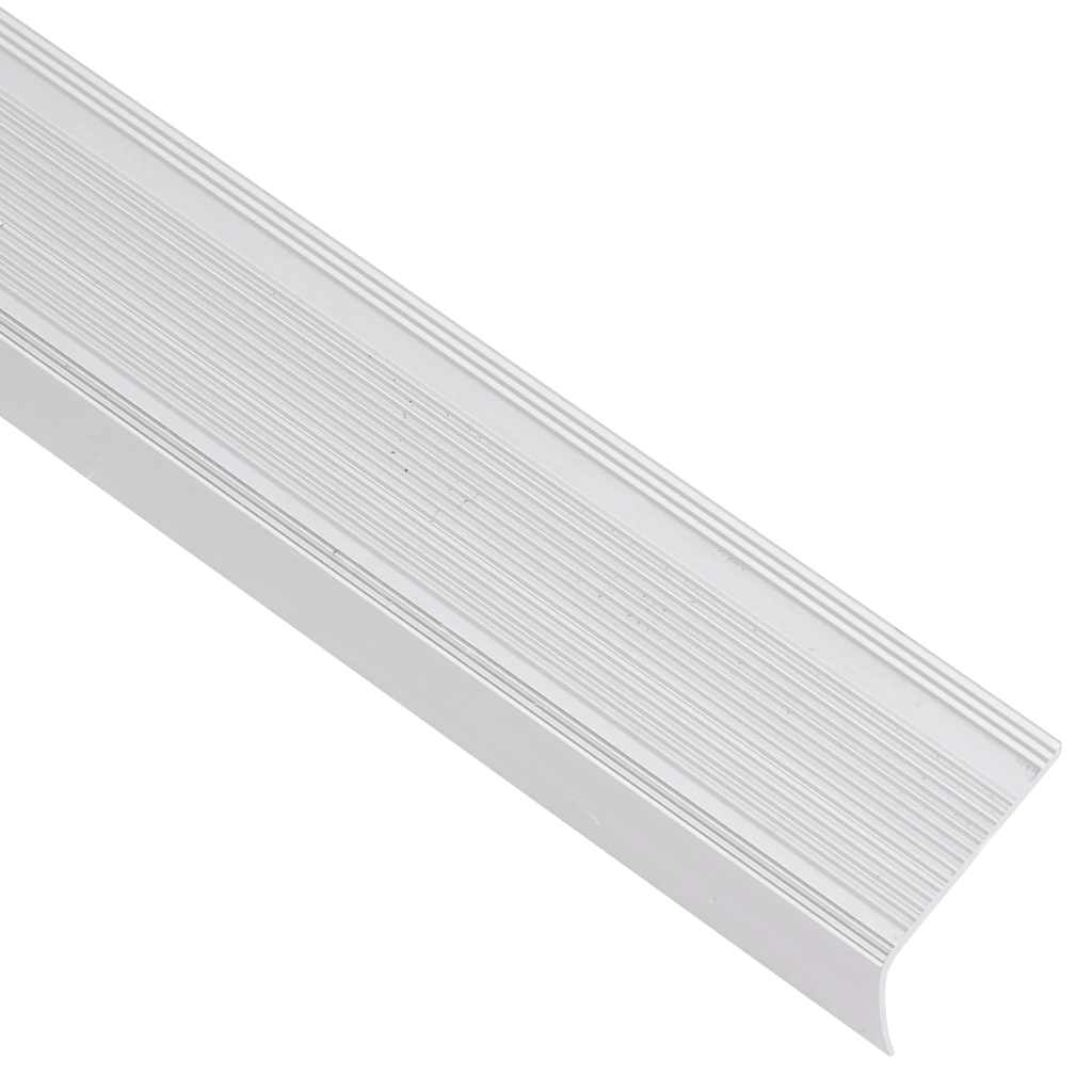 Vidaxl trapneuzen l-vormig 15 st 90 cm aluminium zilverkleurig