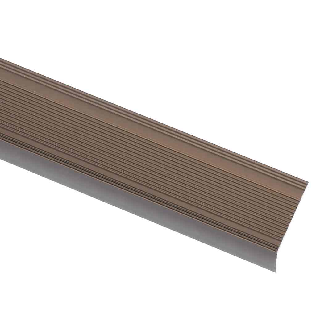 Vidaxl trapneuzen l-vormig 5 st 90 cm aluminium bruin