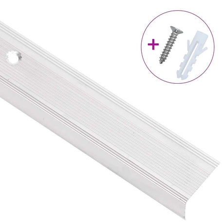 Vidaxl trapneuzen l-vormig 5 st 100 cm aluminium zilverkleurig