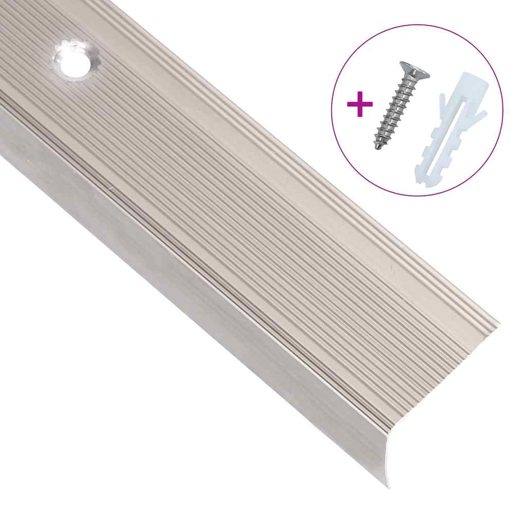 Vidaxl trapneuzen l-vormig 15 st 100 cm aluminium champagnekleurig