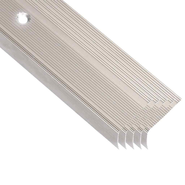 Vidaxl trapneuzen l-vormig 5 st 100 cm aluminium champagnekleurig