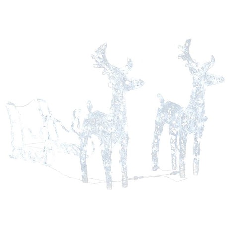 Vidaxl Weihnachtsdekorationen Rentier und Ärmel 160 LEDs 130 cm Acryl