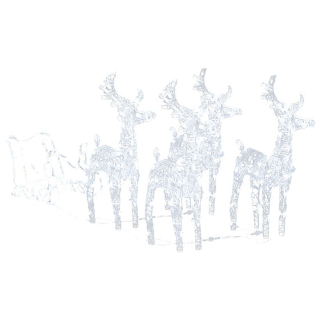 VIDAXL -Weihnachtsdekoration Rentiere und Sled 280x28x55 cm Acrylic