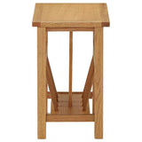 Vidaxl bijzettafel 45x27x42 cm massief eikenhout