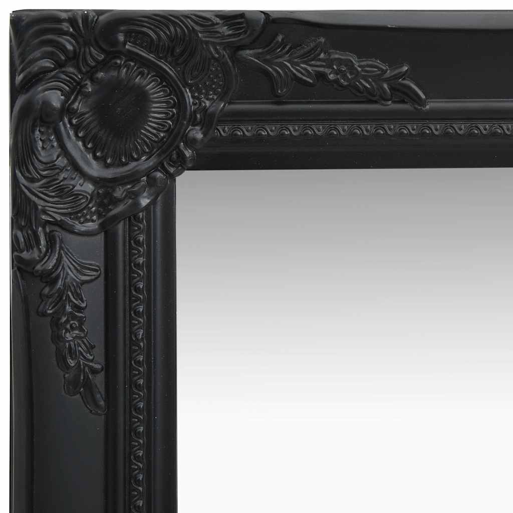 Vidaxl Wandspiegel Barockstil 40x40 cm schwarz