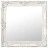 Vidaxl Wandspiegel Barockstil 60x60 cm Weiß