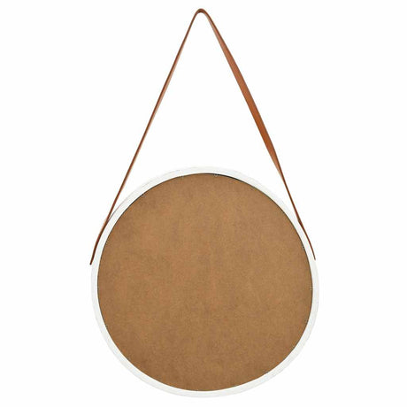 Vidaxl Wandspiegel mit Band 50 cm Weiß