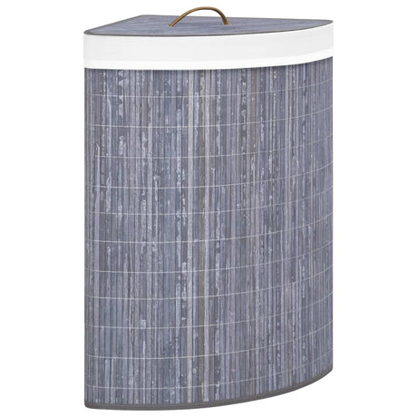 Vidaxl Hoekwasmand 60 l Bambusgrau