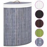 Vidaxl Hoekwasmand 60 l Bambusgrau
