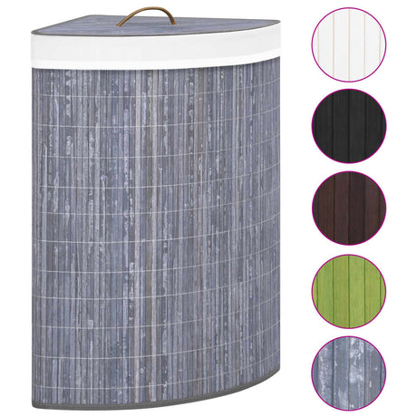 Vidaxl Hoekwasmand 60 l Bambusgrau