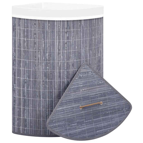 Vidaxl Hoekwasmand 60 l Bambusgrau