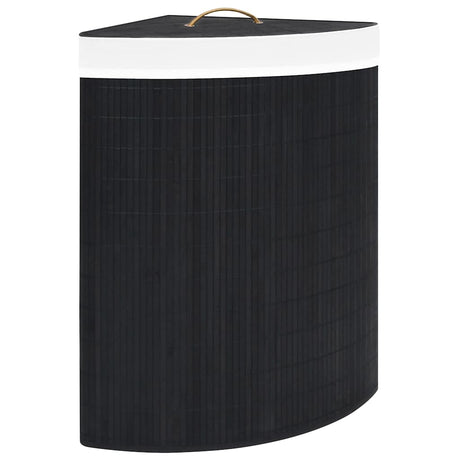 Vidaxl Hoekwasmand 60 l Bamboo Schwarz