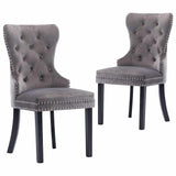 Vidaxl eetkamerstoelen 2 st fluweel grijs