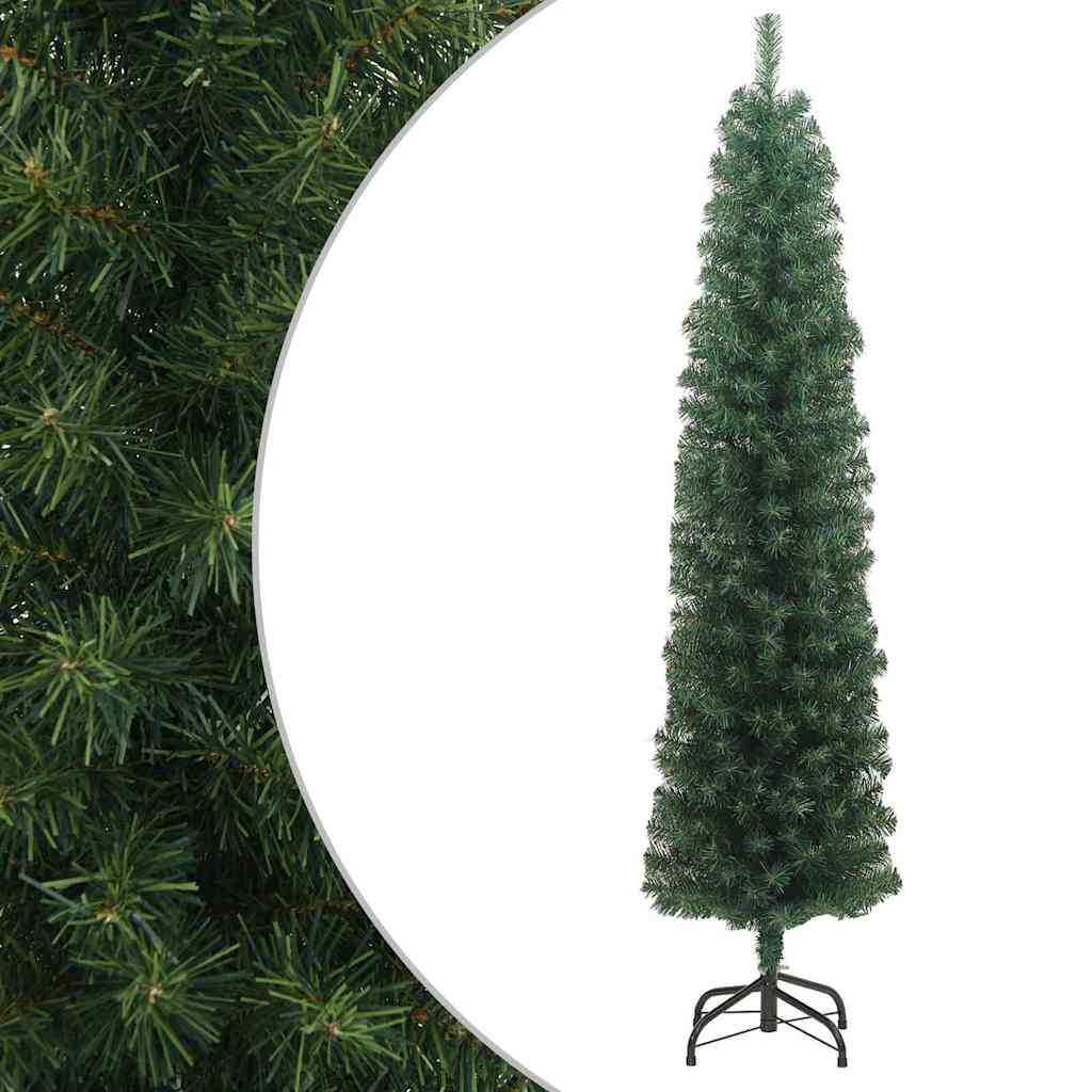 Künstlicher Weihnachtsbaum von Vidaxx mit schmalem 180 cm PVC-Standard in Grün