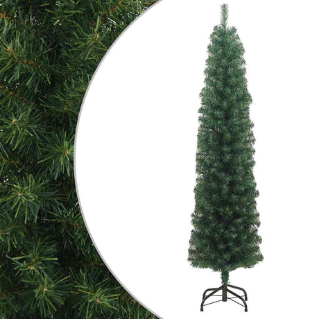 Künstlicher Weihnachtsbaum von Vidaxx mit schmalem 180 cm PVC-Standard in Grün