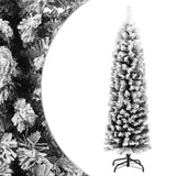 Vidaxx künstlicher Weihnachtsbaum mit Schnee schmal 150 cm PVC grün