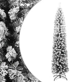 Vidaxx künstlicher Weihnachtsbaum mit Schnee schmal 210 cm PVC grün