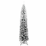 Vidaxx künstlicher Weihnachtsbaum mit Schnee schmal 210 cm PVC grün