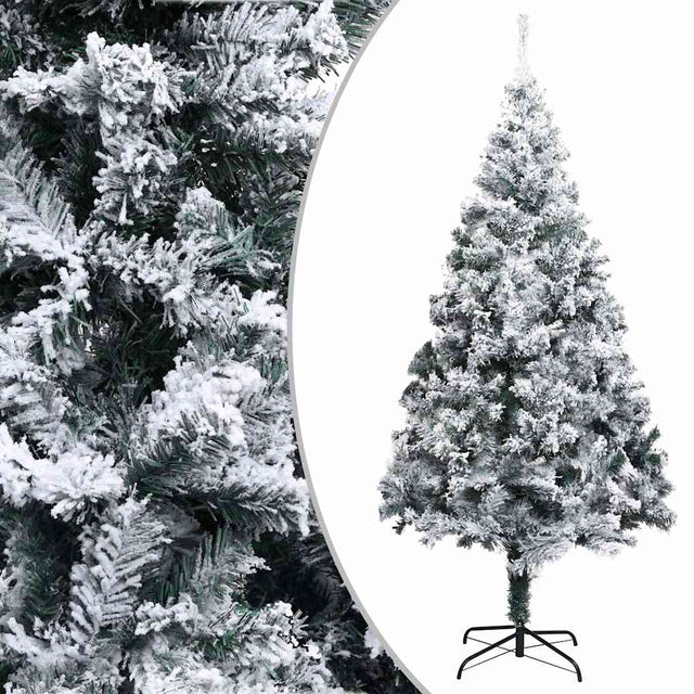 Vidaxl Kunstkerstboom mit Schnee 240 cm Grün
