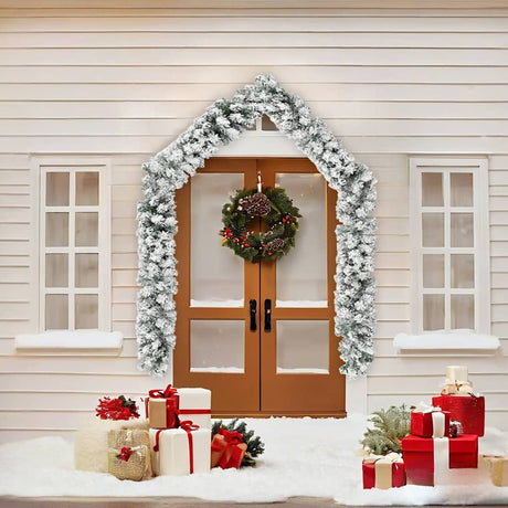 Vidaxx Weihnachtsgirlande mit Schnee 5 m PVC grün
