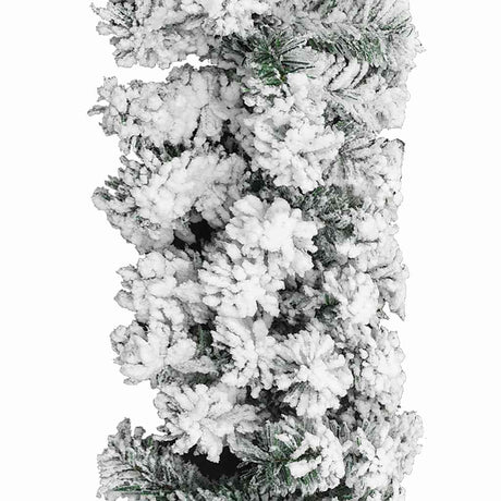 VidaXL Weihnachtsgirlande mit Schnee 10 m PVC Grün