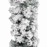VidaXL Weihnachtsgirlande mit Schnee 10 m PVC Grün
