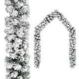 Vidaxx Weihnachtsgirlande mit Schnee 20 m PVC grün