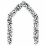 Vidaxx Weihnachtsgirlande mit Schnee 20 m PVC grün