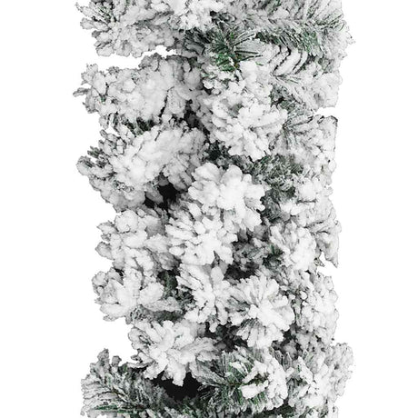 Vidaxx Weihnachtsgirlande mit Schnee 20 m PVC grün