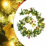 Vidaxl Weihnachtsgirlande mit LED -Leuchten 2,7 m PVC Grün