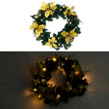 Vidaxl Weihnachtskranz mit LED -Leuchten 60 cm PVC Grün