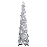 Vidaxl Kunstkerstboom Popup 120 cm Haustier Silberfarbe
