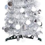 Vidaxl Kunstkerstboom Popup 180 cm Haustier Silberfarbe