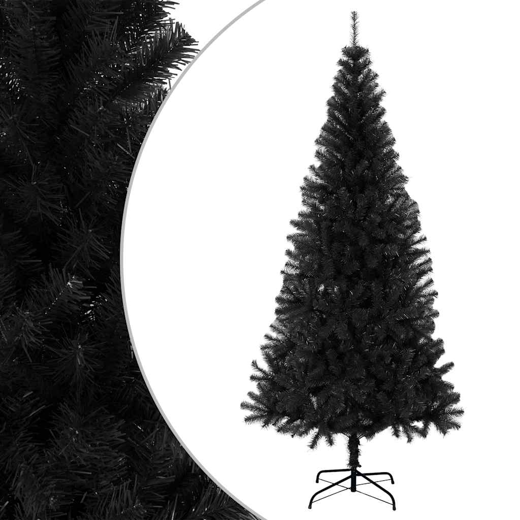 Vidaxl Kunstkerstboom mit Standard 180 cm PVC Schwarz