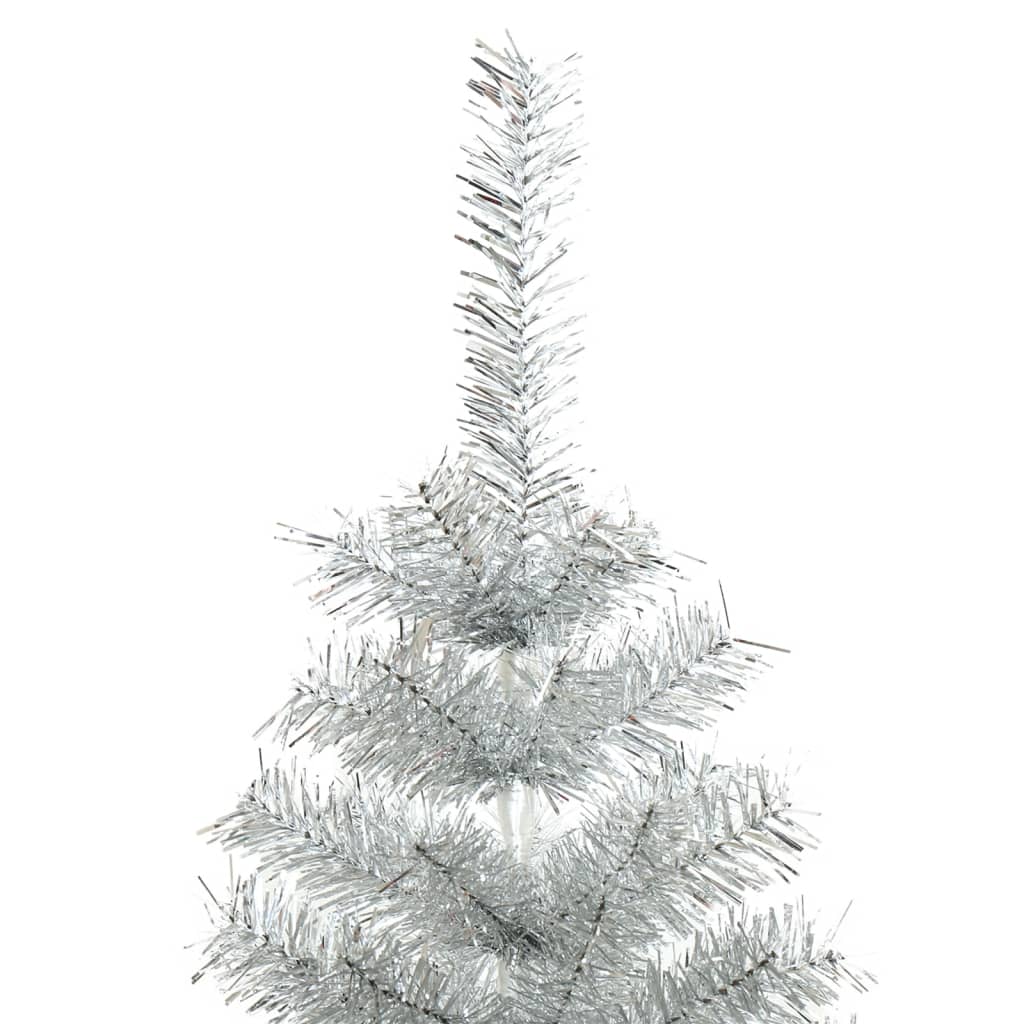 Vidaxl Kunstkerstboom mit Standard -Silberkappe mit 180 cm